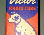Vintage RCA Victor 6SK7 GT Vacuum Radio Tube Nipper The Dog Graphics NOS