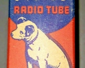Vintage RCA Victor 1217 GT Vacuum Radio Tube Nipper The Dog Graphics NOS
