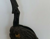 Scroll handle antique cast iron lion head notary press stamp seal made in usa
