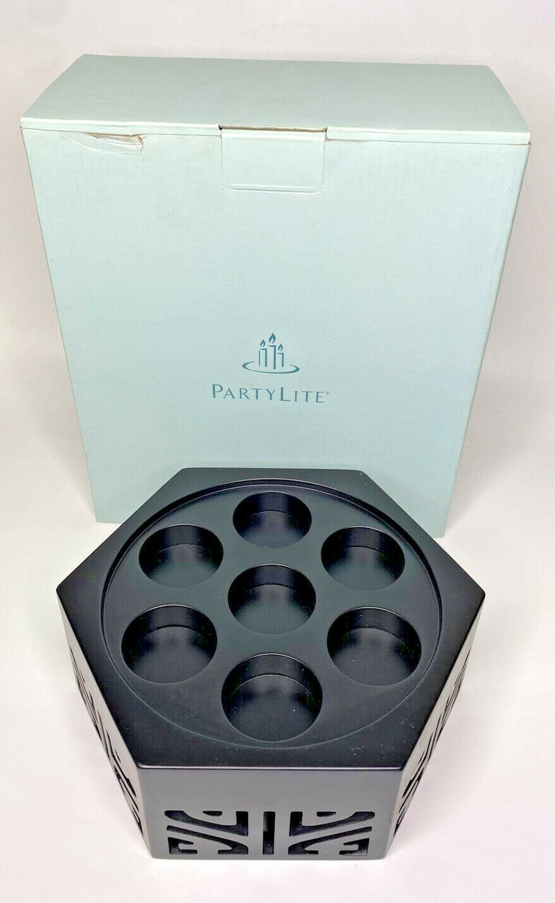 Partylite Hexagon 3 Wick Candle Holder Retired Rare Nib P13a/p9650 Etsy