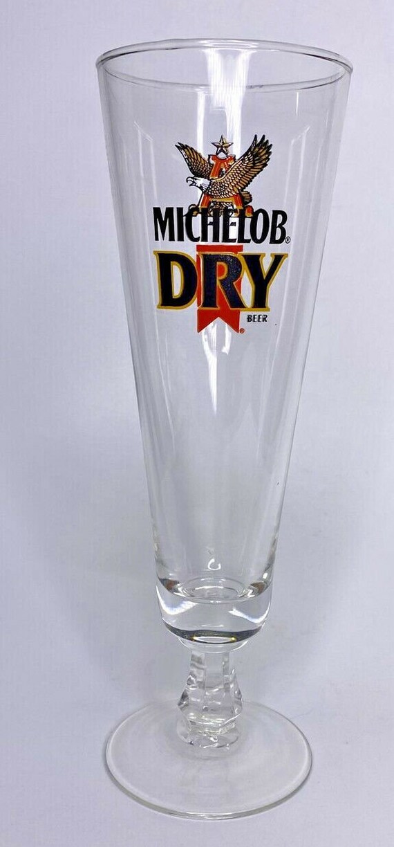 Vintage 1990's michelob dry beer glass pilsner tav