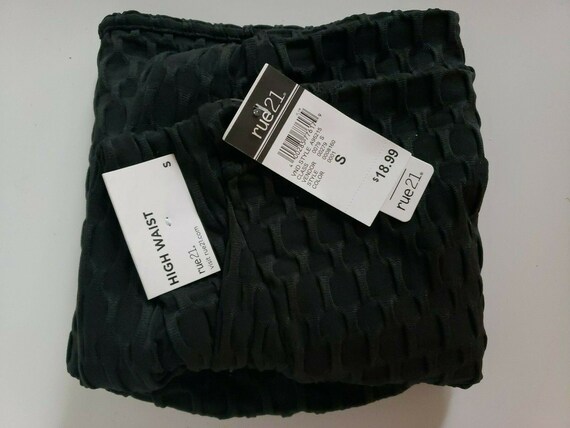 Rue 21 Black Honeycomb Leggings Size 