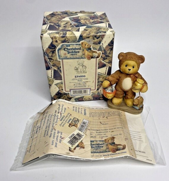 Cherished teddies "you're a good friend that sticks like honey" figurine u100