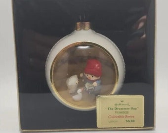 1979 Hallmark Ornament Vintage Little Drummer Boy Diorama TreeTrimmer w BoxU236