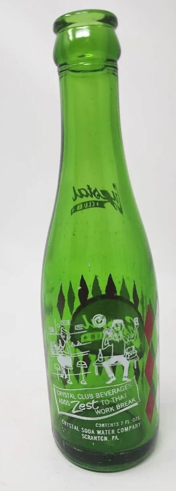 1964 pop soda acl bottle7 oz crystal club, scranton, … Gem