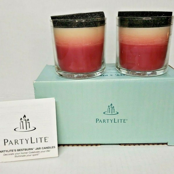 Partylite single just desserts jars nib strawberry vanilla parfait p1h/g10192