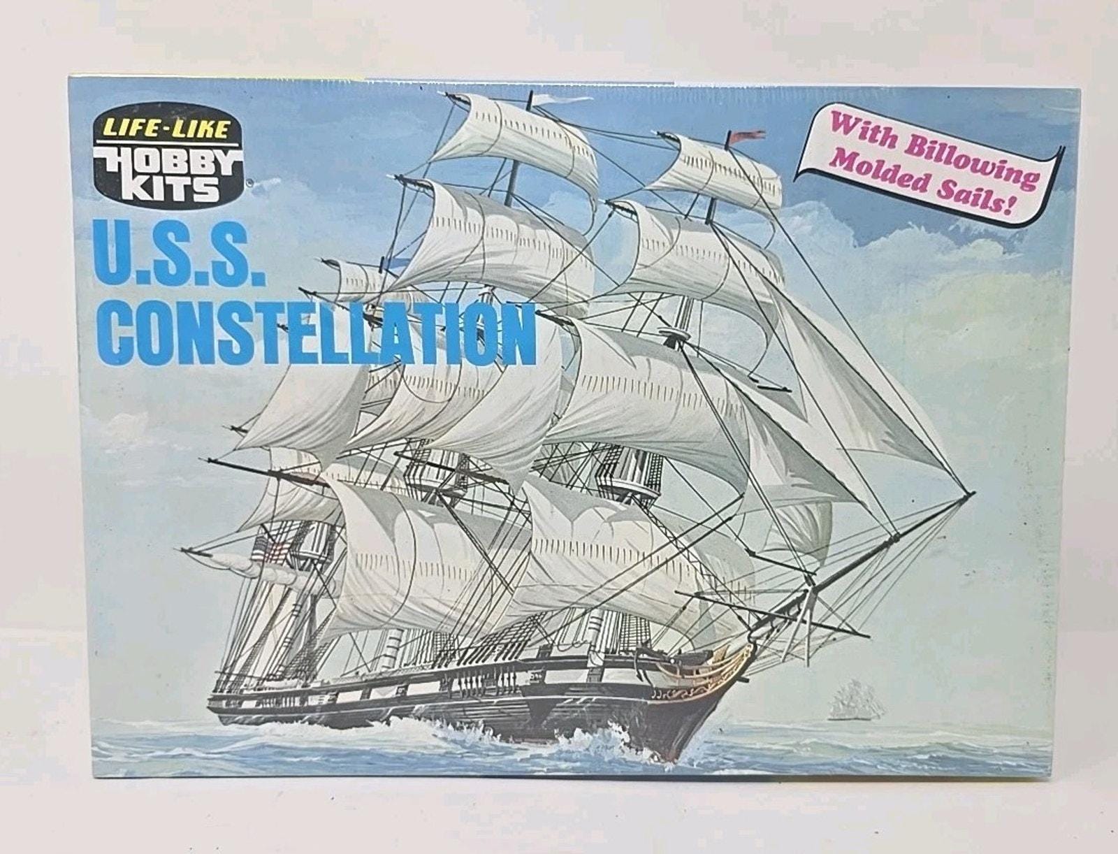Life-like Hobby Kits 09255 U.S.S. Constellation Model Kit Sealed