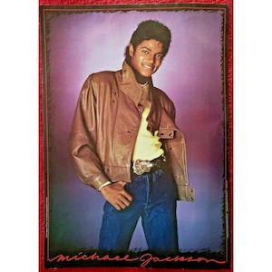 Vintage 1983 Michael Jackson Guitar Belt Beckel 28" x20" afbeelding 1