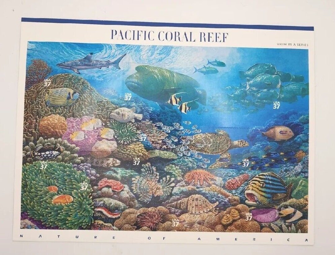 2003 USPS Pacific Coral Reef Stamp Sheet 10 Count 37c 6th in - Etsy