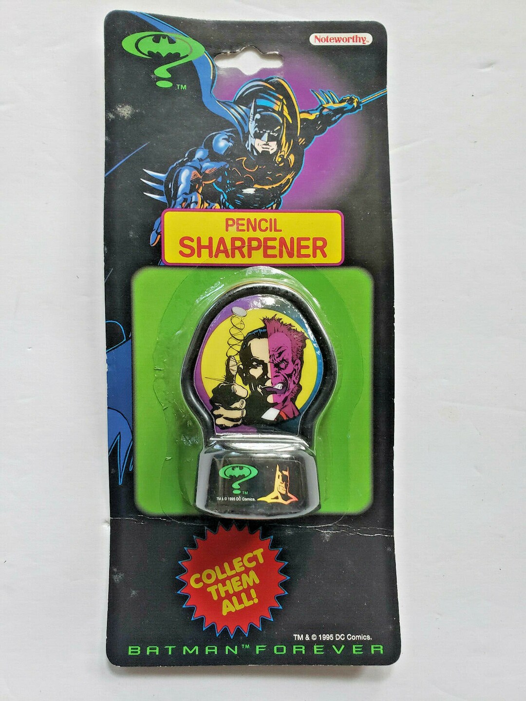 Batman Forever Pencil Sharpener 1995 Two Face Sealed U173 - Etsy