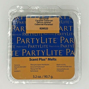 Vintage Retired Partylite scent plus melts 9 pc retired caramel cabernet p7e/sx1019/bin 20, 22