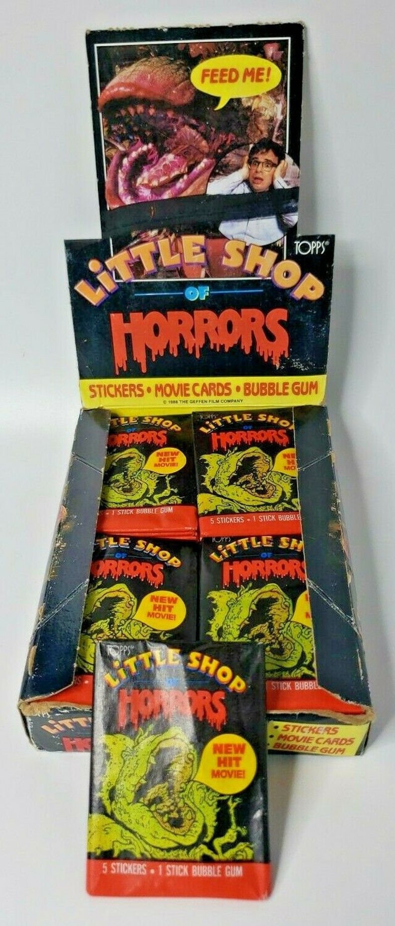 Little Shop of Horrors 1986 Topps Movie Trading Card Pack New Sealed Vintage Little Shop of Horrors 1986 Topps Movie Trading Card Pack New Sealed Vintage