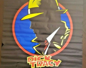 Dick Tracy Machine Gun Poster 1990 35x23 Walt Disney O.s.p. Sealed