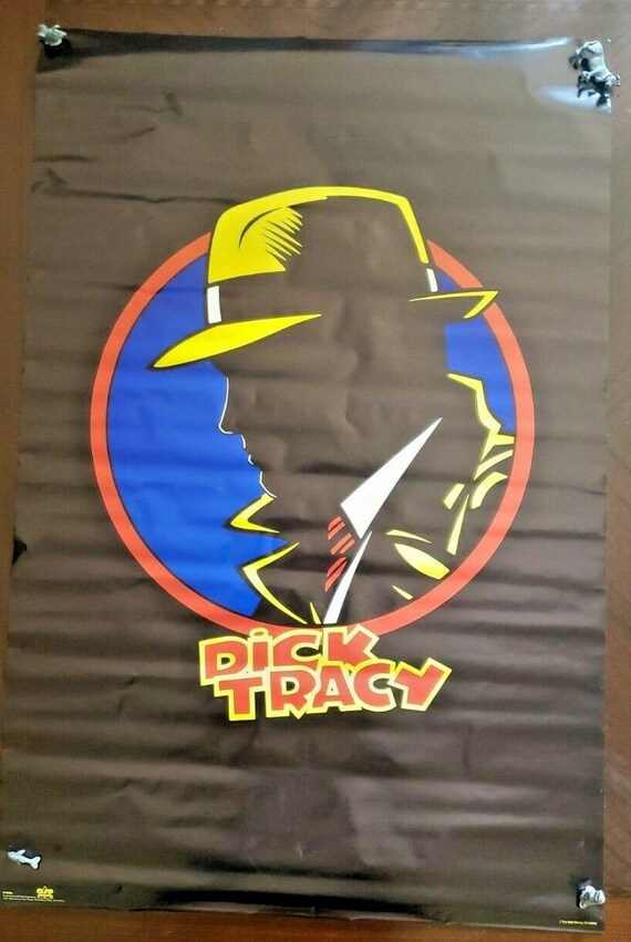 Dick Tracy Machine Gun Poster 1990 35x23 Walt Disney O.s.p. Sealed