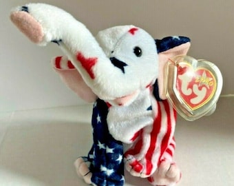 Ty Righty 2000 Political Elephant Stars Stripes 6 Beanie Baby MWMT for sale online 