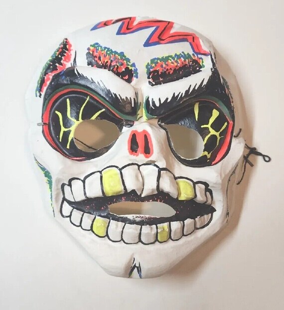 Vintage Ben Cooper Mask Halloween Costume Skeleto… - image 7