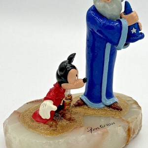 2001 Ron Lee Disney Mickey Mouse Sorcerer Yensid Figurine #330/500 SKU192 image 2