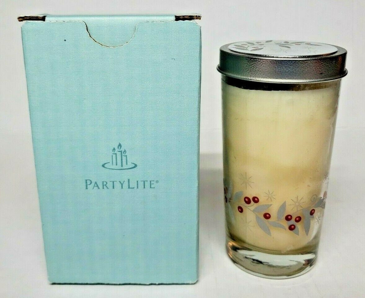 Partylite Iced Snowberries FruitLarge, Iridescent Sparkling Specialty Candle  Jar