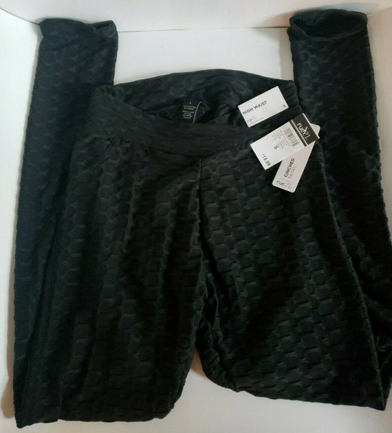Rue 21 Black Honeycomb Leggings Size 