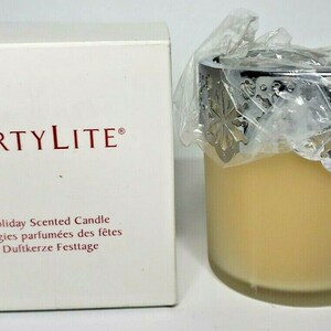 Vintage Retired PartyLite White Tea & Fir Holiday Scented Candle Jar New Box P3F/G40453