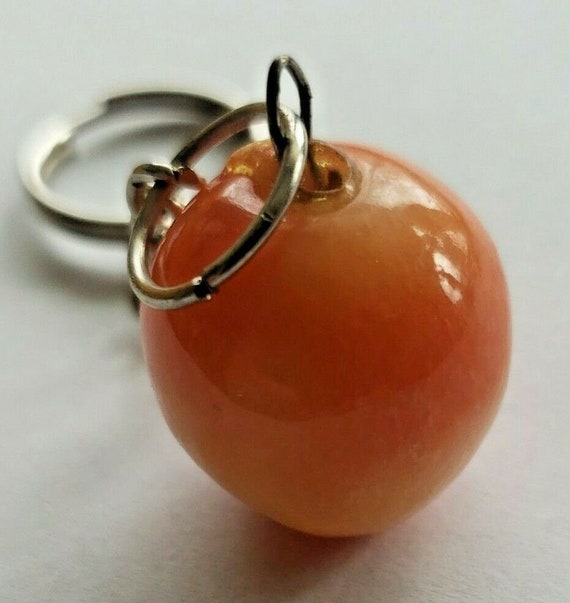 Vintage 1980's "marble stone red / yellow apple" … - image 2
