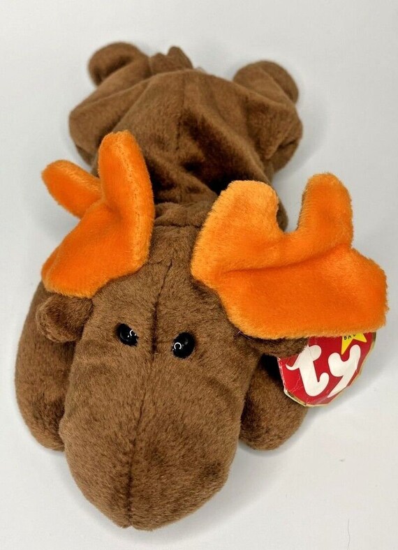 1993 Ty Beanie Baby "Chocolate" Retired Moose BB21 - Gem