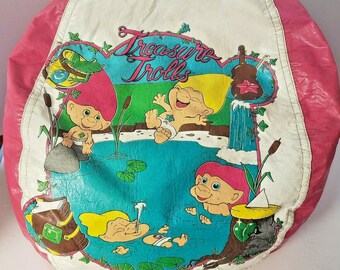 Vintage New 1992 Treasure Trolls Bean Bag Chair Ace Novelty