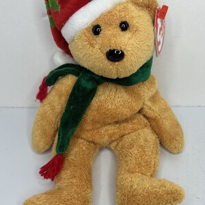 2003 ty beanie baby &quot;2003 holiday teddy&quot; retired bear bb23