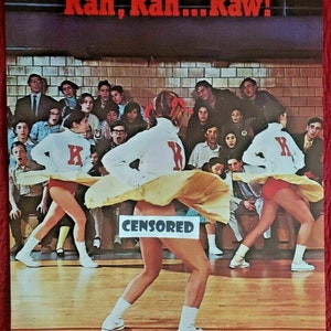 Vintage 1980s National Lampoon Rah Rah Raw Pin Up 32&quot;x21&quot; Cat No 6439 Poster 97