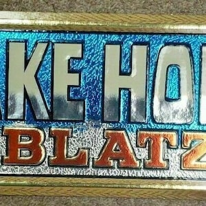 Vintage 1980’s “Take Home BLATZ” Beer Foil Over Cardboard Tavern / Store sign WS