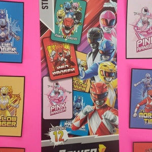 Retro Power Ranger 12 Stickers With Vending Display Sign New - Etsy