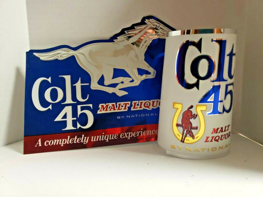 Vintage Old Colt 45 Malt Liquor 3D Thin Foil National Beer Sign New Old Stock Etsy