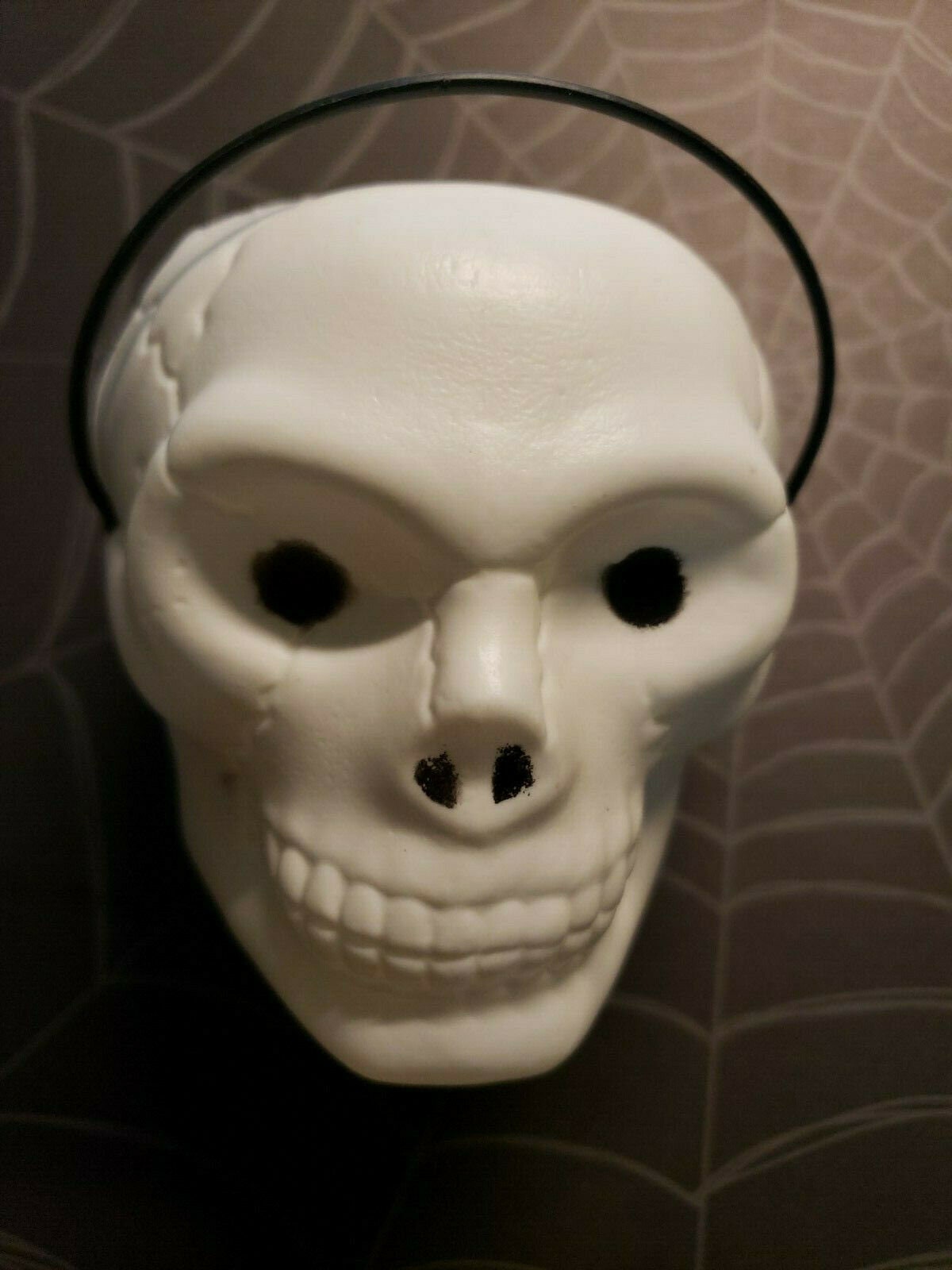 1970's Halloween Skull Candy Container/ Old Store Stock 