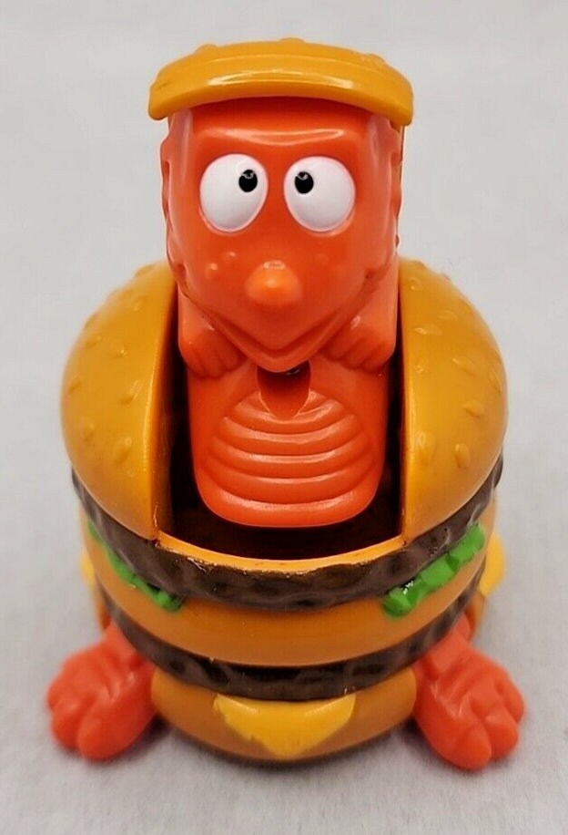 Vtg 1990 Mcdonald's Transforming Dino Big Mac Burger Happy