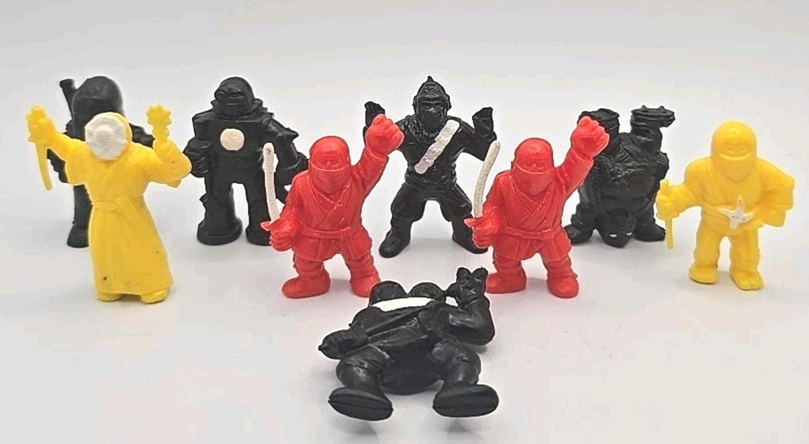 Vintage Lot of 9 1986 Panosh Exogini Ninja Mites 1.5