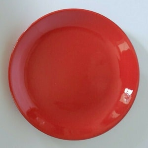 Vintage waechtersbach red 8 inch salad small plate w. germany (u29)