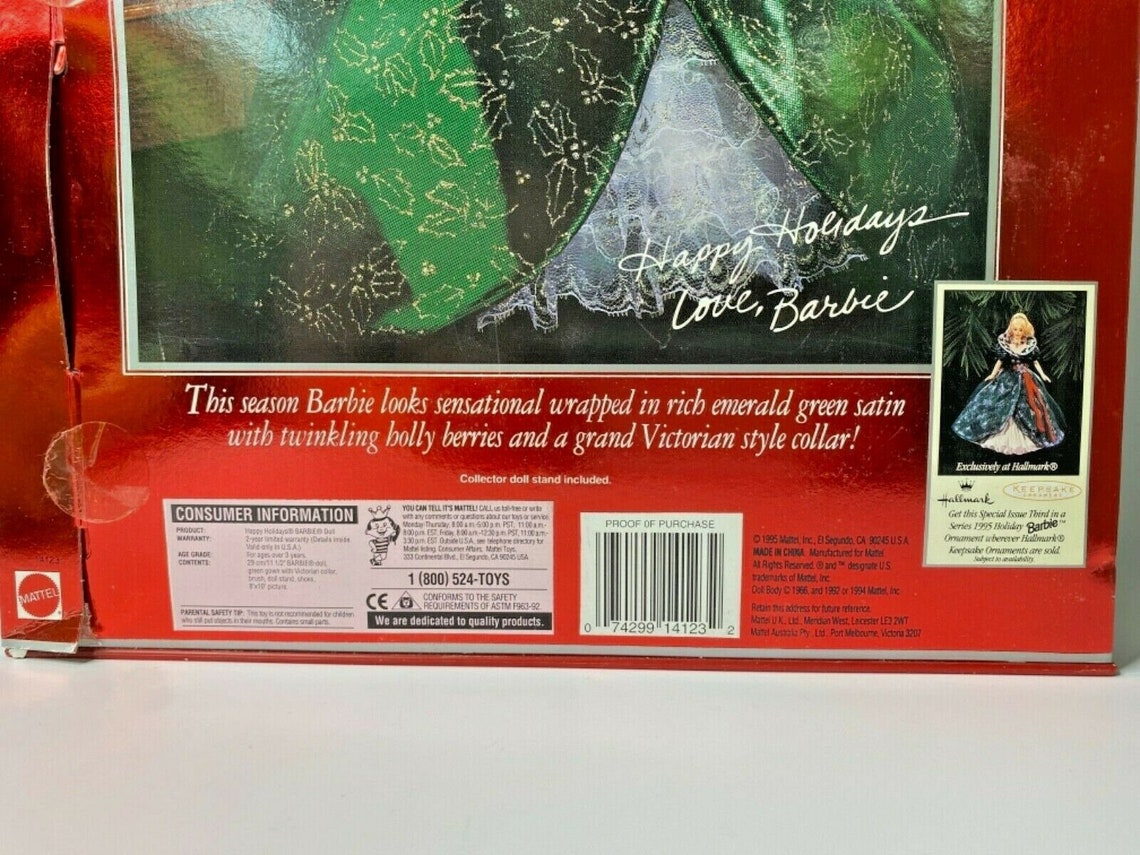 1995 Barbie happy Holidays Doll Special Edition - Etsy