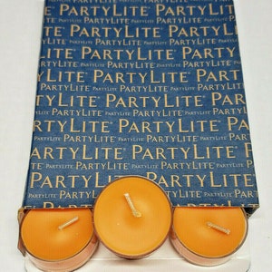 Vintage RetiredPartylite Tealight 12 Candles NOS &quot; Juicy Clementine &quot; P1F/V04360