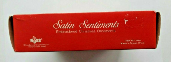 Russ satin sentiments christmas ornament christma… - image 3