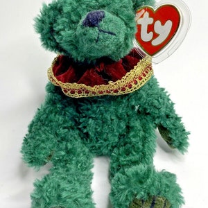 1993 ty beanie baby &quot;laurel&quot; retired holiday bear bb16
