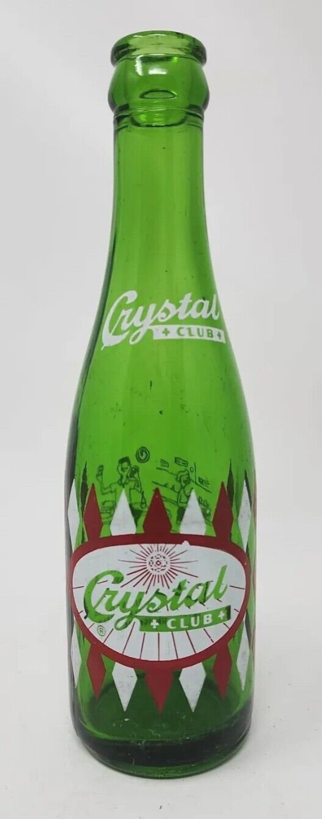 1964 Pop Soda Acl Bottle7 Oz Crystal Club, Scranton, Pa Crystal Club