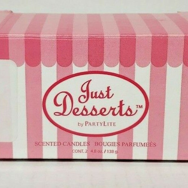 Vtg Partylite Just Desserts Pair Jars Nutcracker SugarPlum New Box P1I/P86002