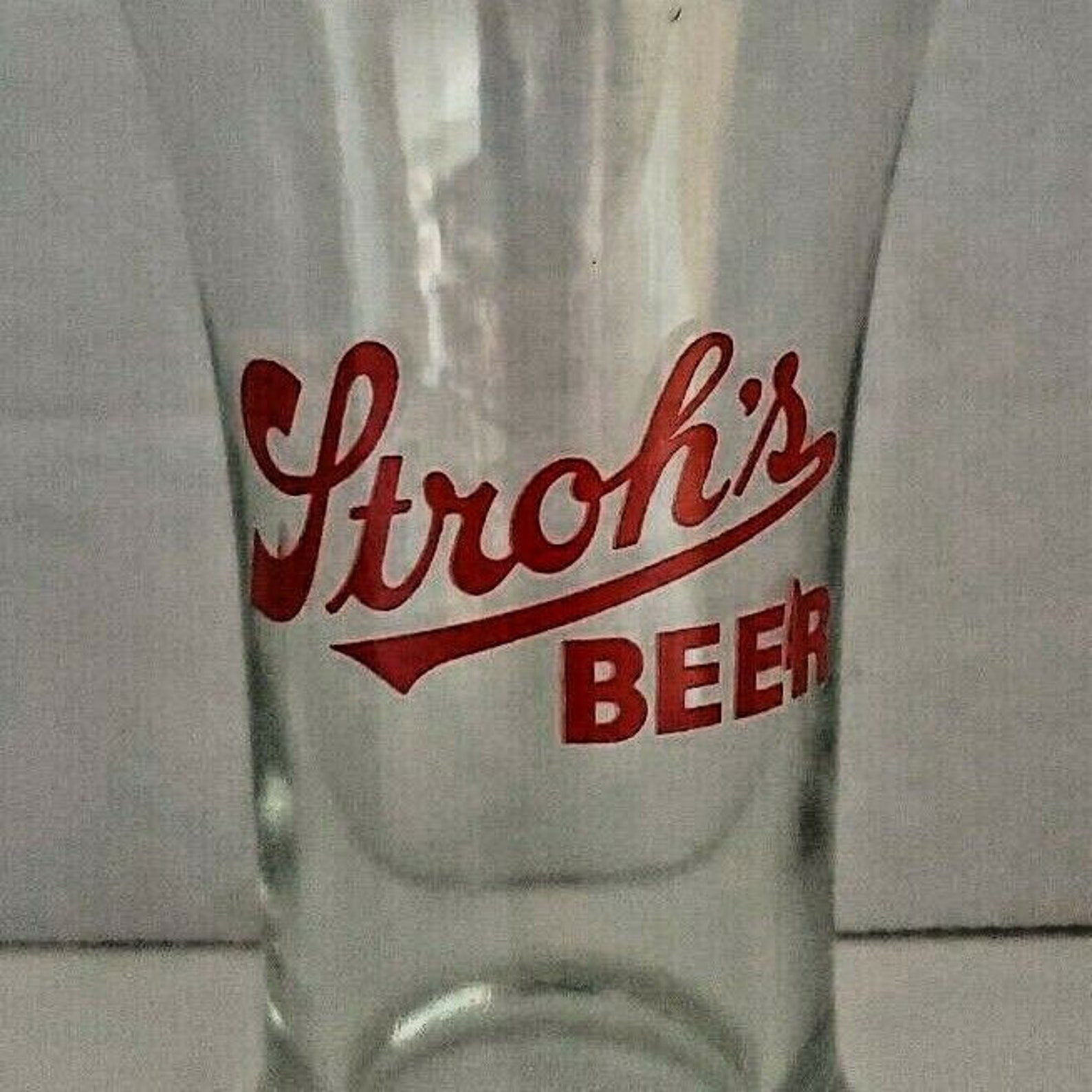 Vintage rare 1970's stroh's beer barware glass 10 oz. Etsy