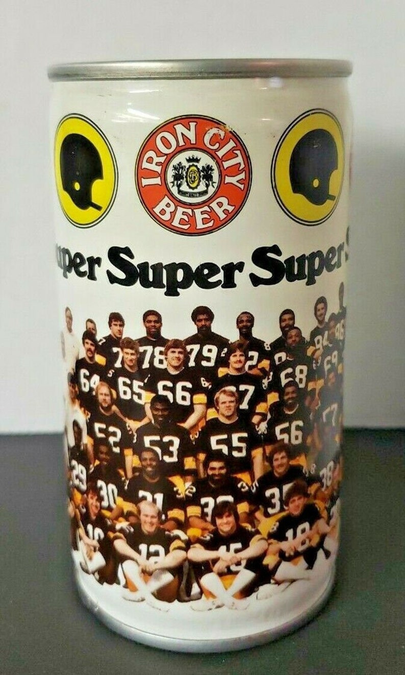 Vintage 1979 Iron City Beer Pittsburgh Steelers Super Bowl Can Etsy