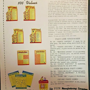 Vintage 1950&#39;s Fun Manufacturing Co Advertising Sales Sheet Naperville IL NOS