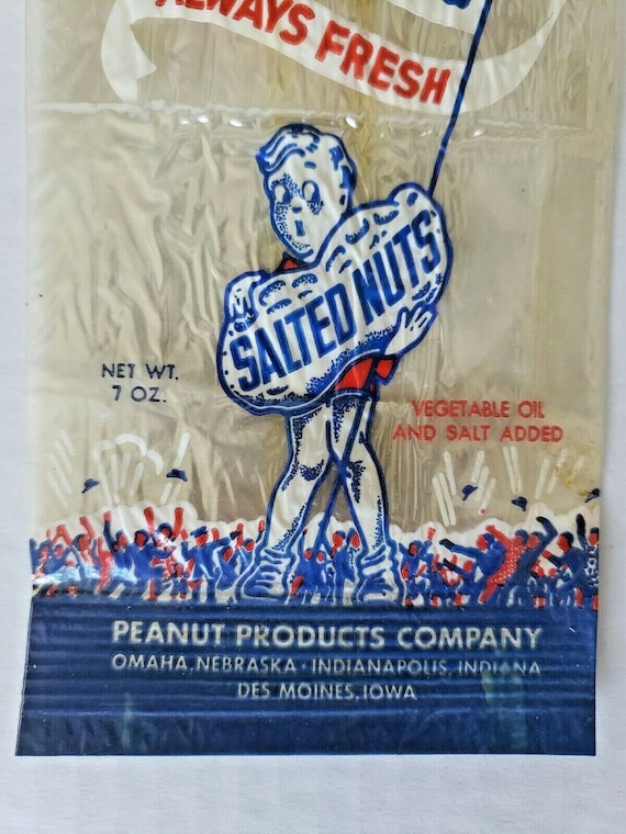 1950's buster peanuts 7oz cellophane bag indianap… - image 3