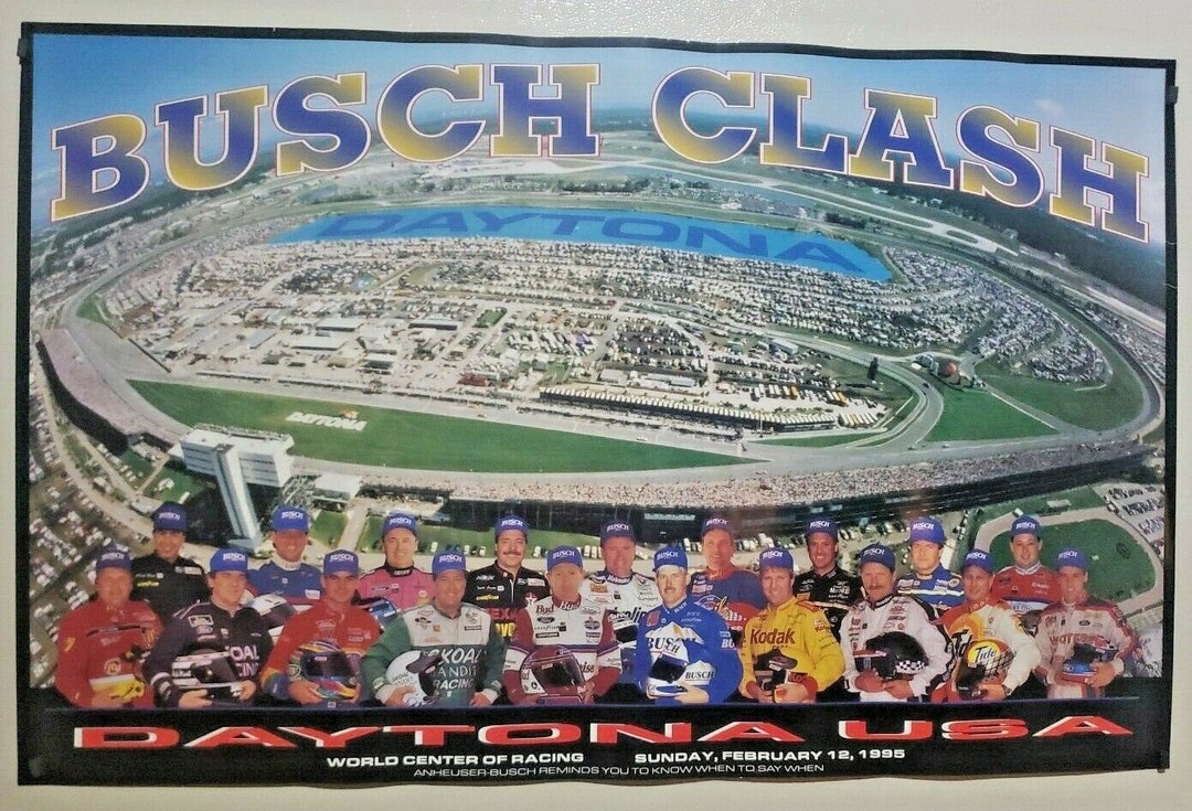 1995 Anheuser Busch Busch Clash Daytona Tavern Store Poster