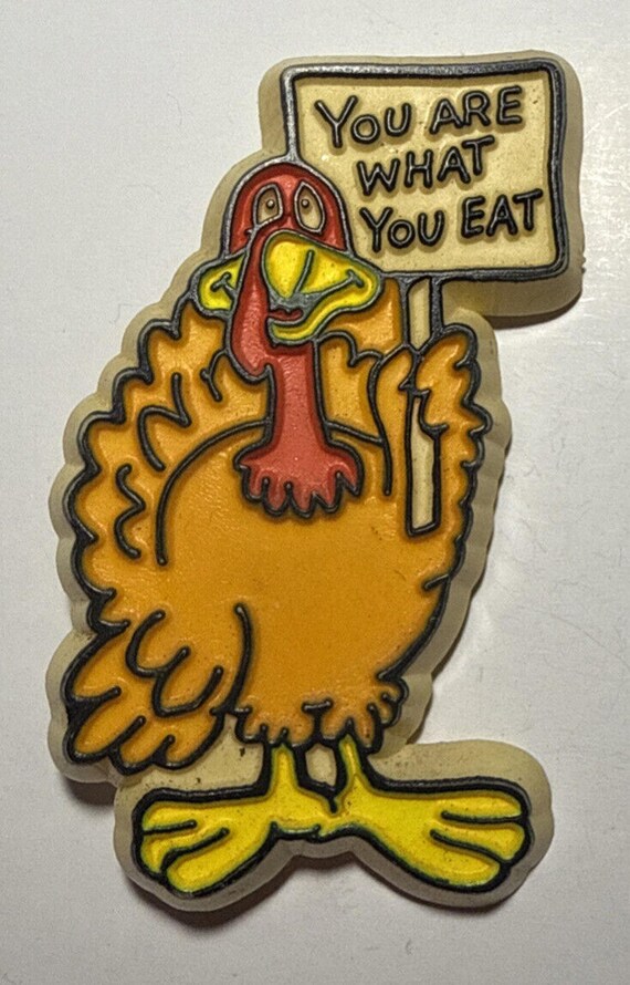 Vintage Hallmark Thanksgiving You Are What You Eat Pin E13