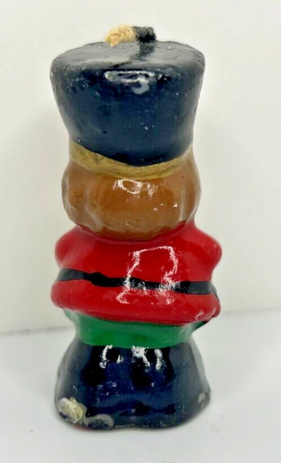 Vintage christmas little drummer boy candle 2.25" sku h652 View 2