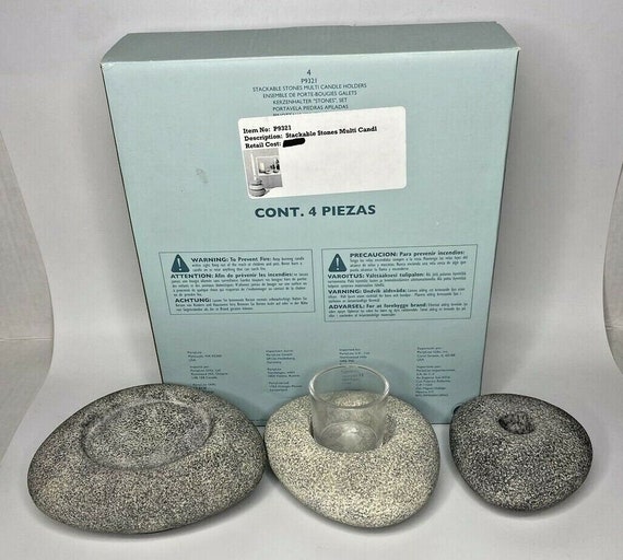 Vintage Retired PartyLite Stackable Stones Multi-… - image 2